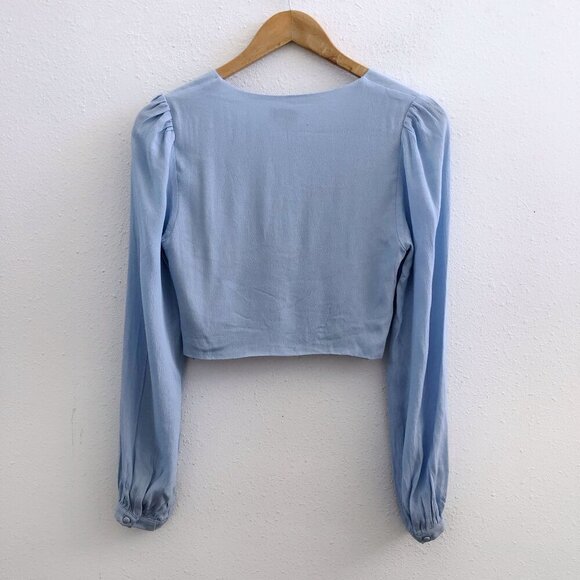 KENZIE + FRANCESCA'S Long Sleeve Crop Top Size Small - Picture 2 of 7